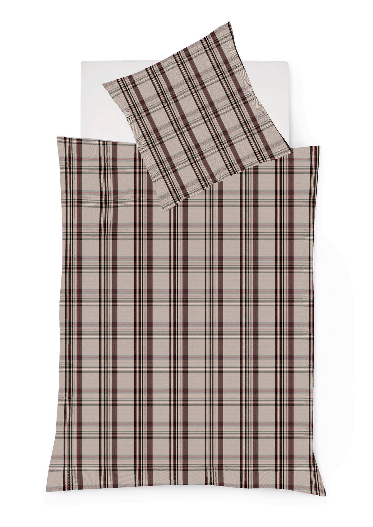 BETTWÄSCHE Lech Flanell 200/220 cm  - Taupe, Design, Textil (200/220cm) - Fleuresse