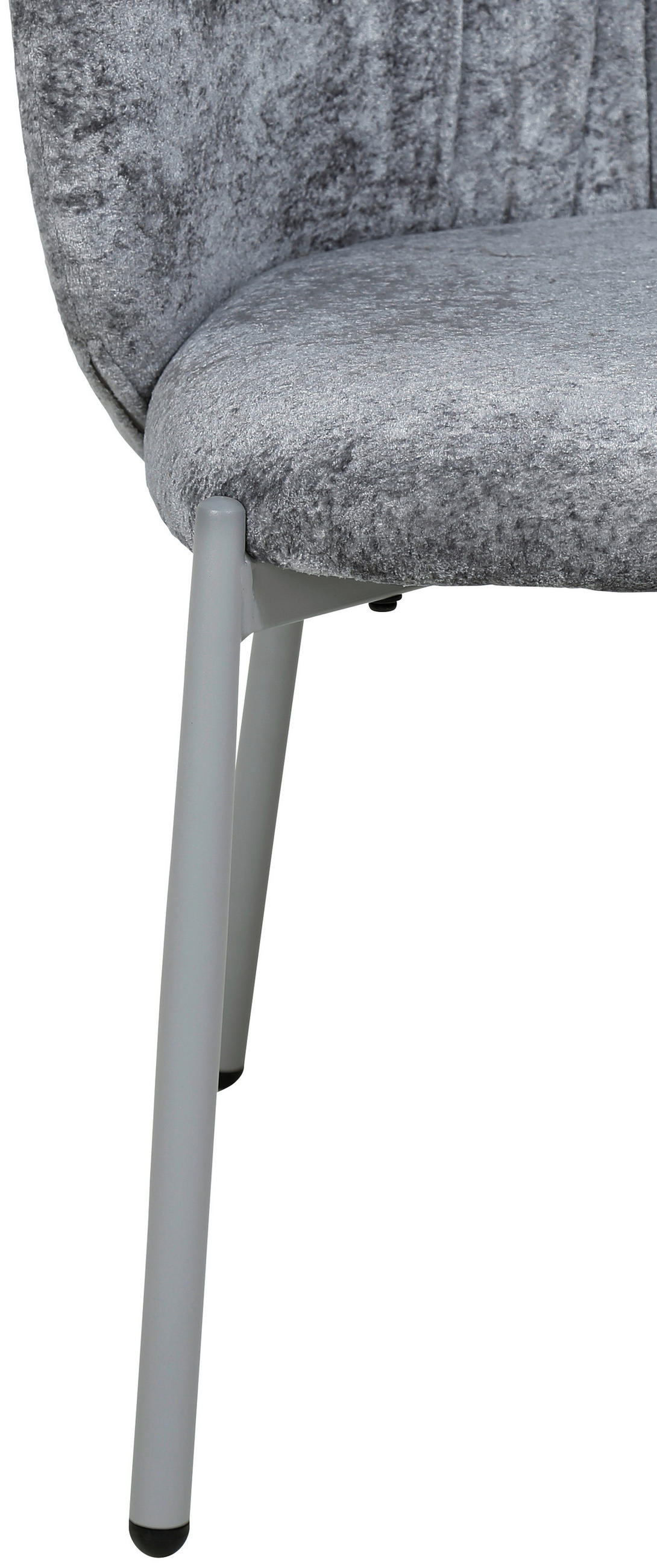 STUHL Chenille Grau  - Grau, Design, Textil/Metall (56,5/77/57cm) - Stylife