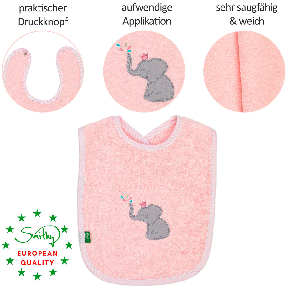FROTTIERSET ELEFANT Rosa  - Rosa, Basics, Textil