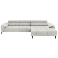 ECKSOFA in Chenille Beige  329/190 cm  - Beige/Schwarz, Design, Textil/Metall (329/190cm) - Beldomo Style