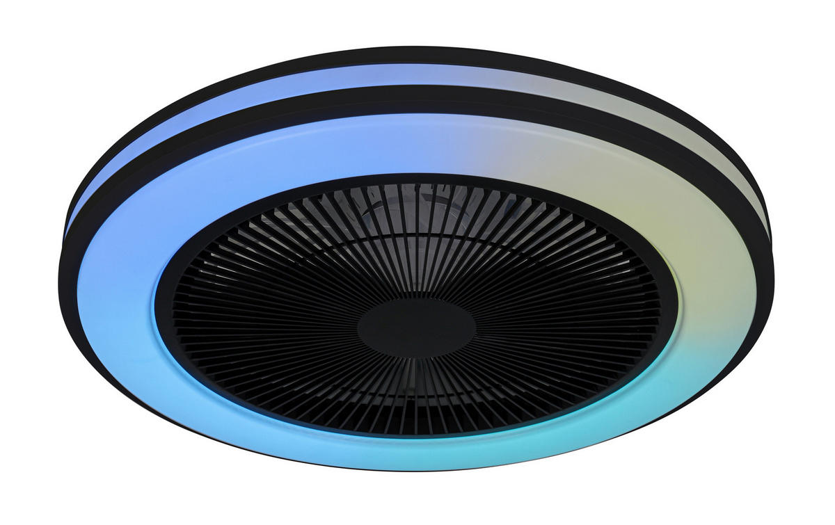 DECKENVENTILATOR - Schwarz/Weiß, Trend, Kunststoff/Metall (58/14,5cm) - Mican