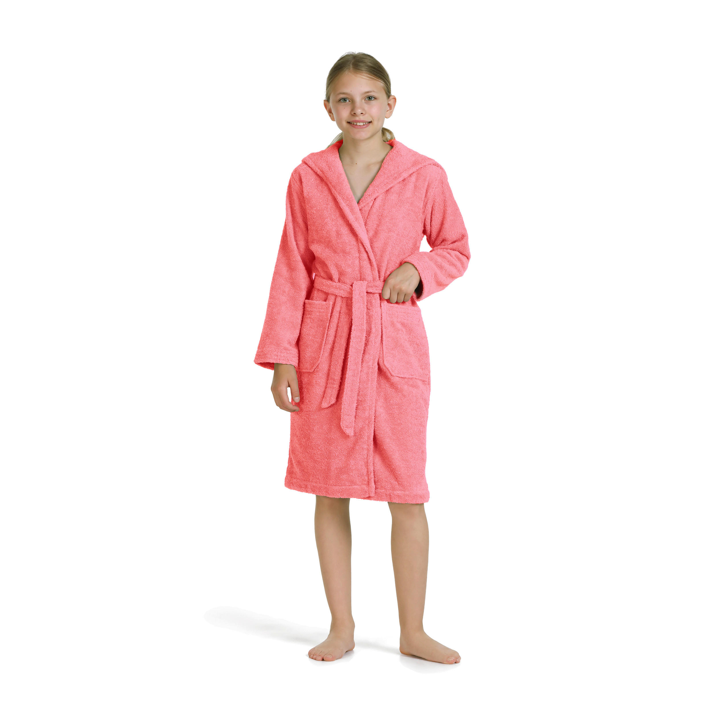 KINDERBADEMANTEL Superwuschel 140  - Koralle, Basics, Textil (140null) - Moeve