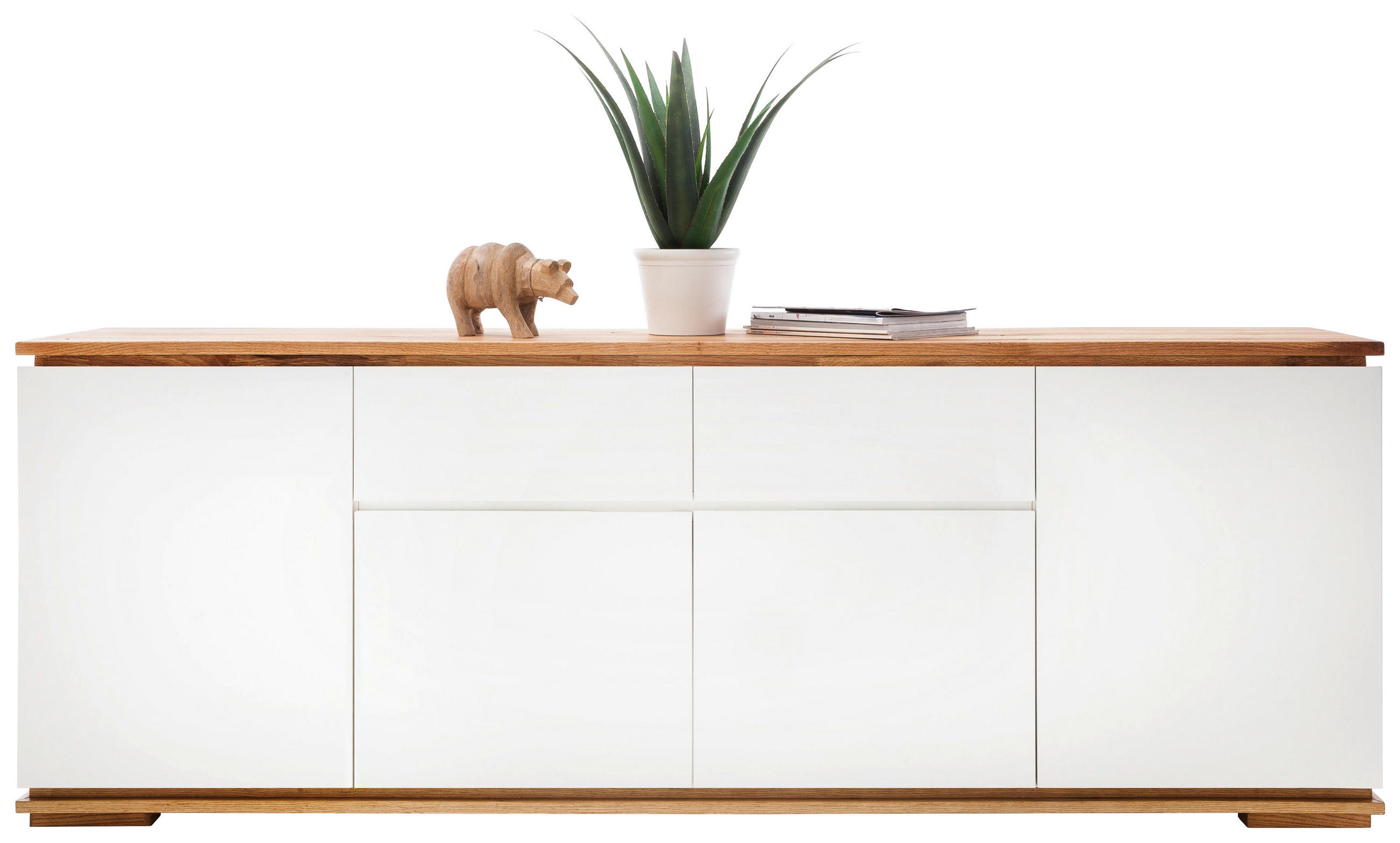 SIDEBOARD Chiaro  in 182/81/40 cm  - Eichefarben/Weiß, Design, Holz/Holzwerkstoff (182/81/40cm)
