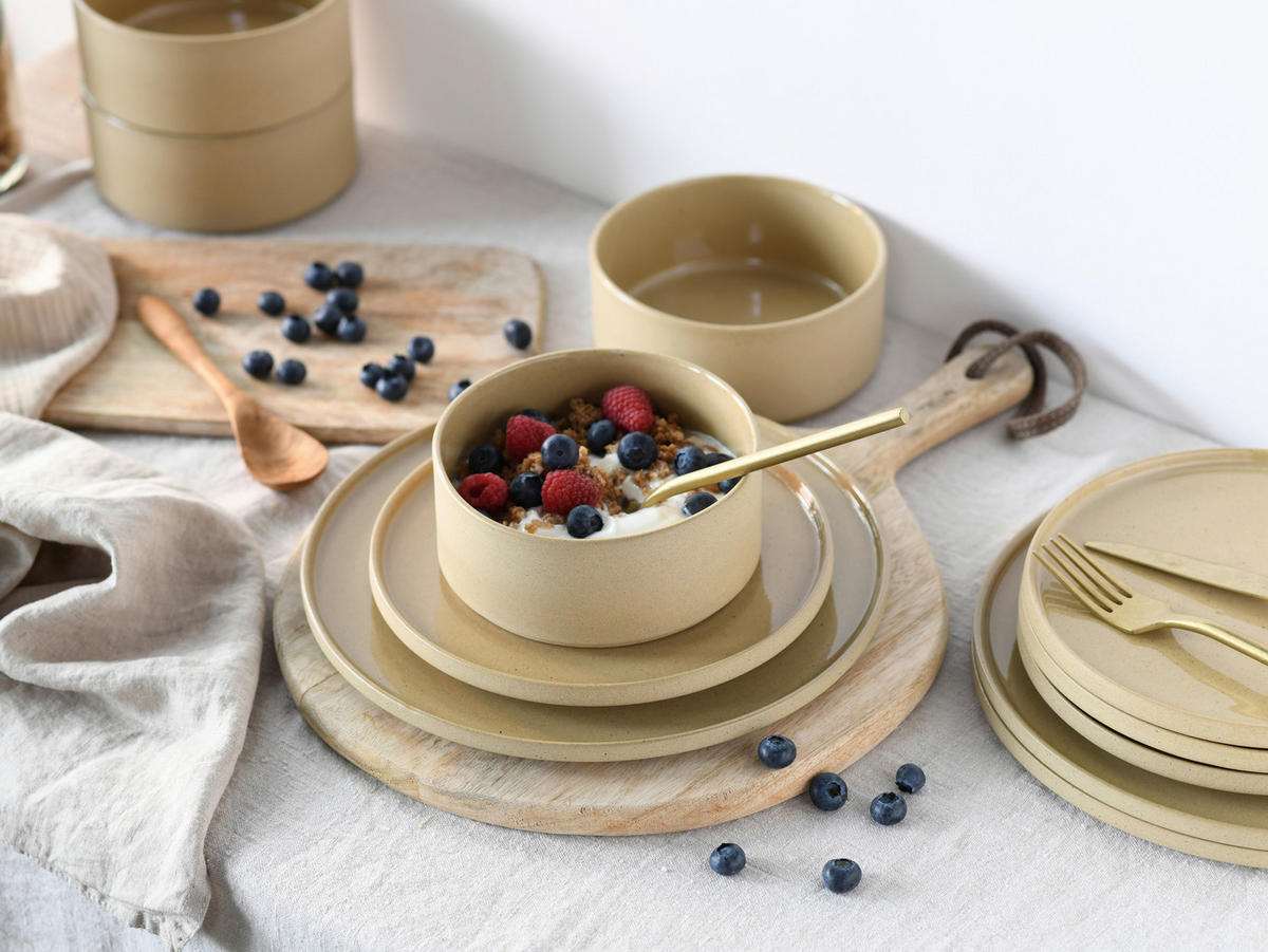 KOMBISERVICE Sandfarben 8-teilig 2 Personen  - Sandfarben, Trend, Keramik - Creatable