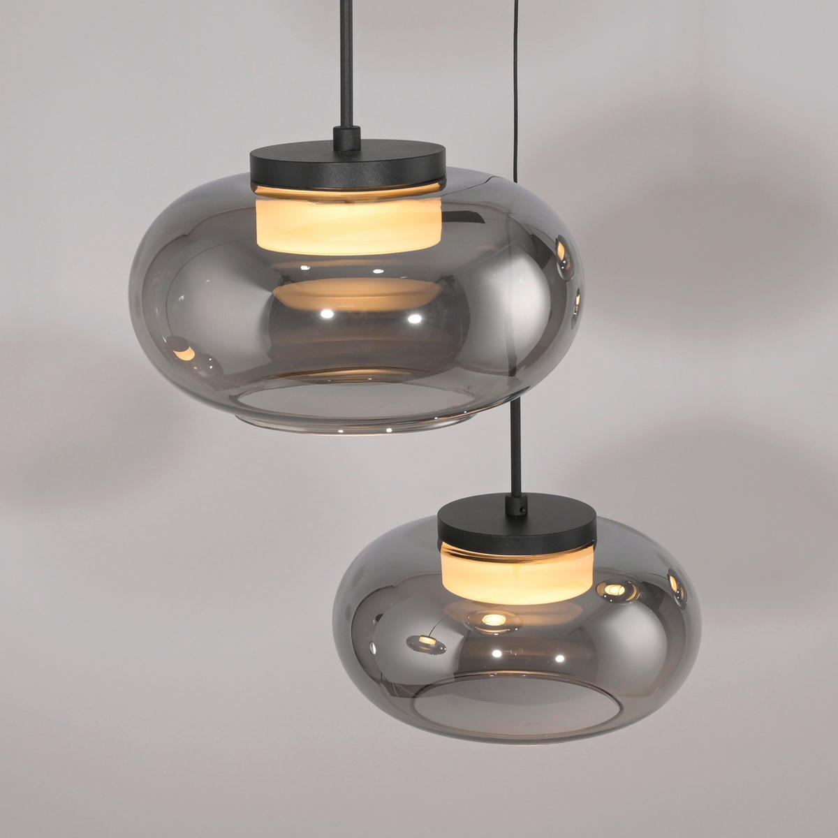 LED-PENDELLEUCHTE 110/36/120 cm  - Schwarz, Design, Kunststoff/Metall (110/36/120cm) - Schöner Wohnen
