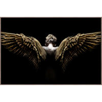 GLASBILD 120/80 cm  - Messingfarben/Goldfarben, Basics, Glas/Papier (120/80cm) - Monee