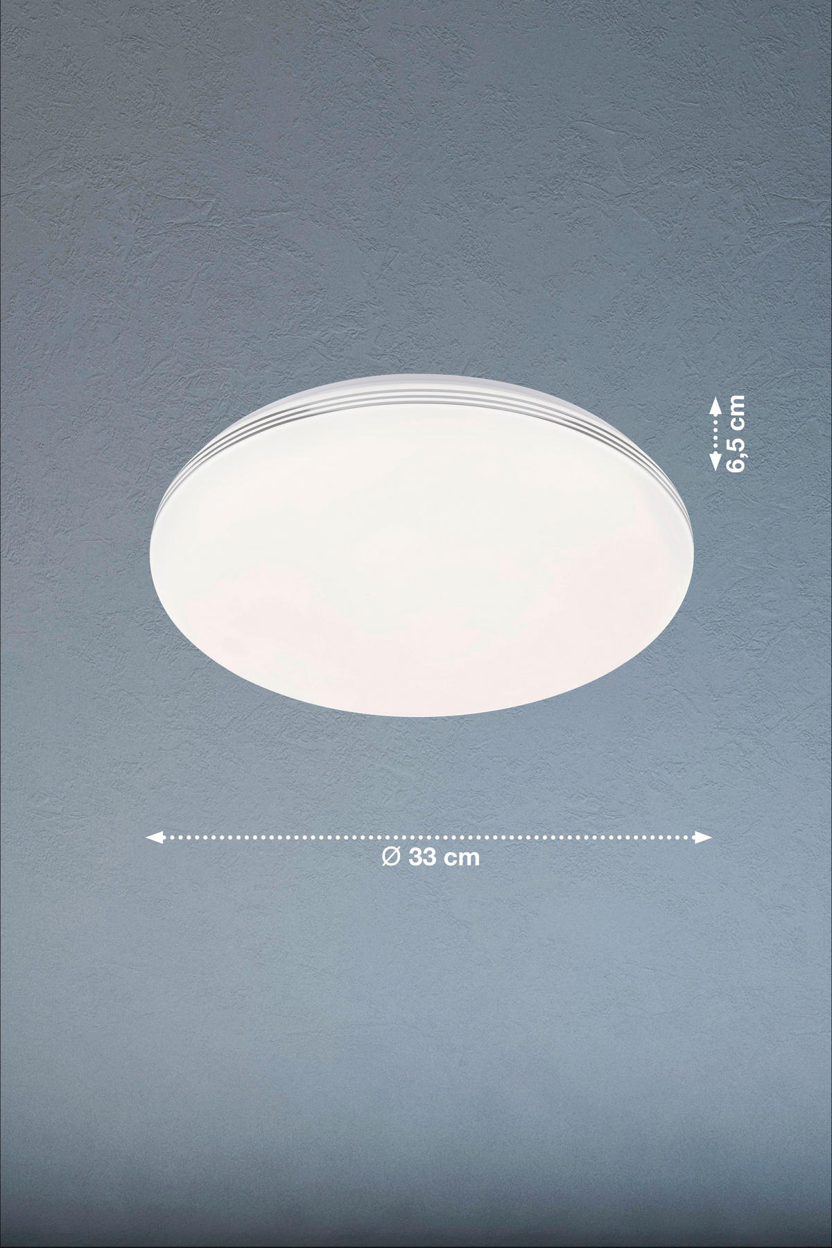 LED-DECKENLEUCHTE   33 cm   - Weiss, Konventionell, Glas (33cm) - Fischer & Honsel