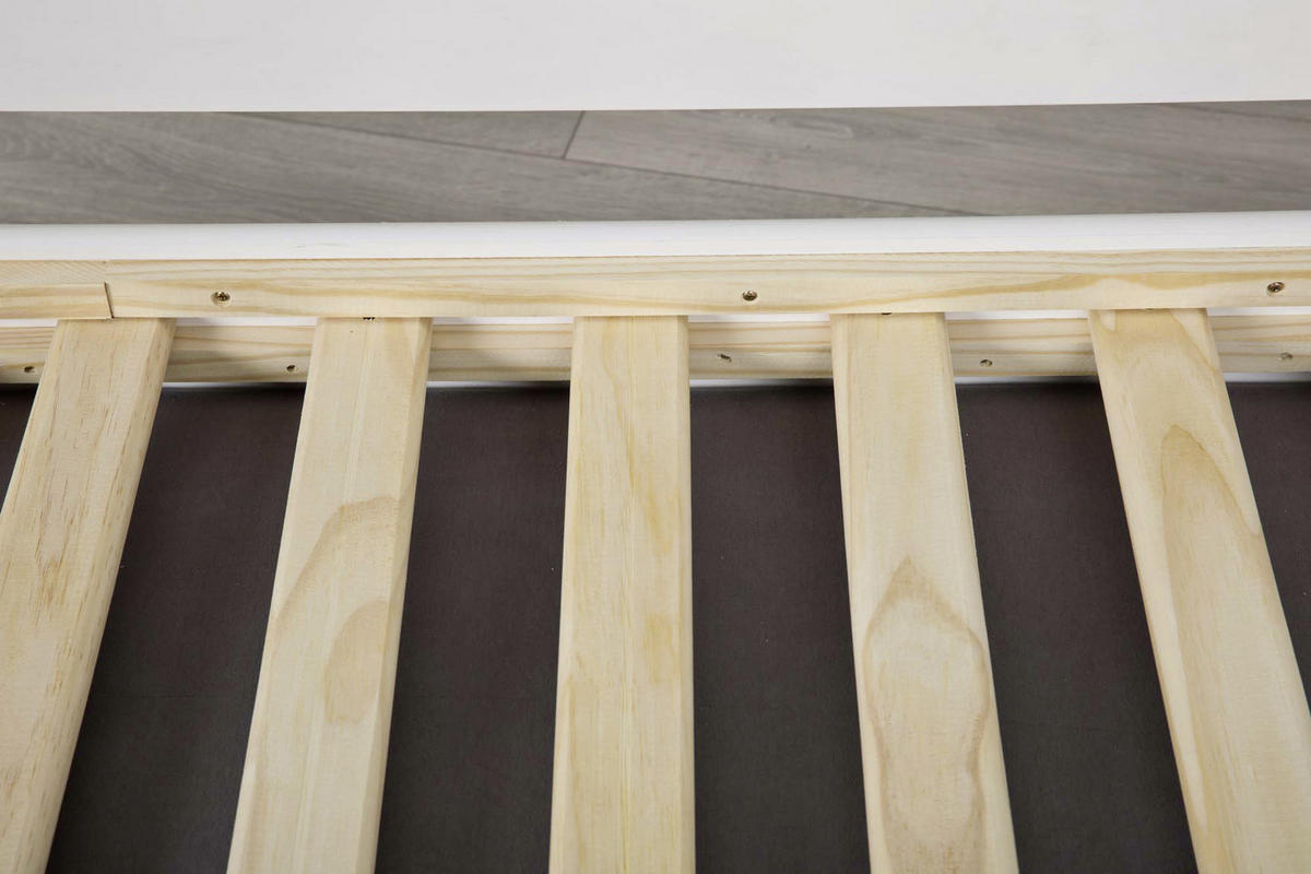 AUSZIEHBETT 90/200 cm Weiss  - Weiss/Naturfarben, Konventionell, Holz (90/200cm) - MID.YOU