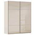 SCHWEBETÜRENSCHRANK 181/223/67 cm 2-türig Champagner  - Champagner/Alufarben, KONVENTIONELL, Glas/Holzwerkstoff (181/223/67cm) - Novel