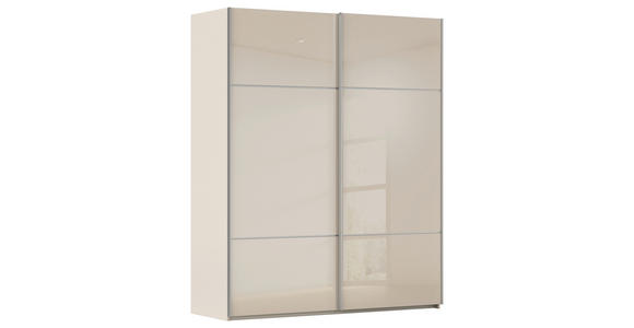 SCHWEBETÜRENSCHRANK 201/223/67 cm 2-türig Champagner - Champagner/Alufarben, KONVENTIONELL, Glas/Holzwerkstoff (201/223/67cm) - Novel