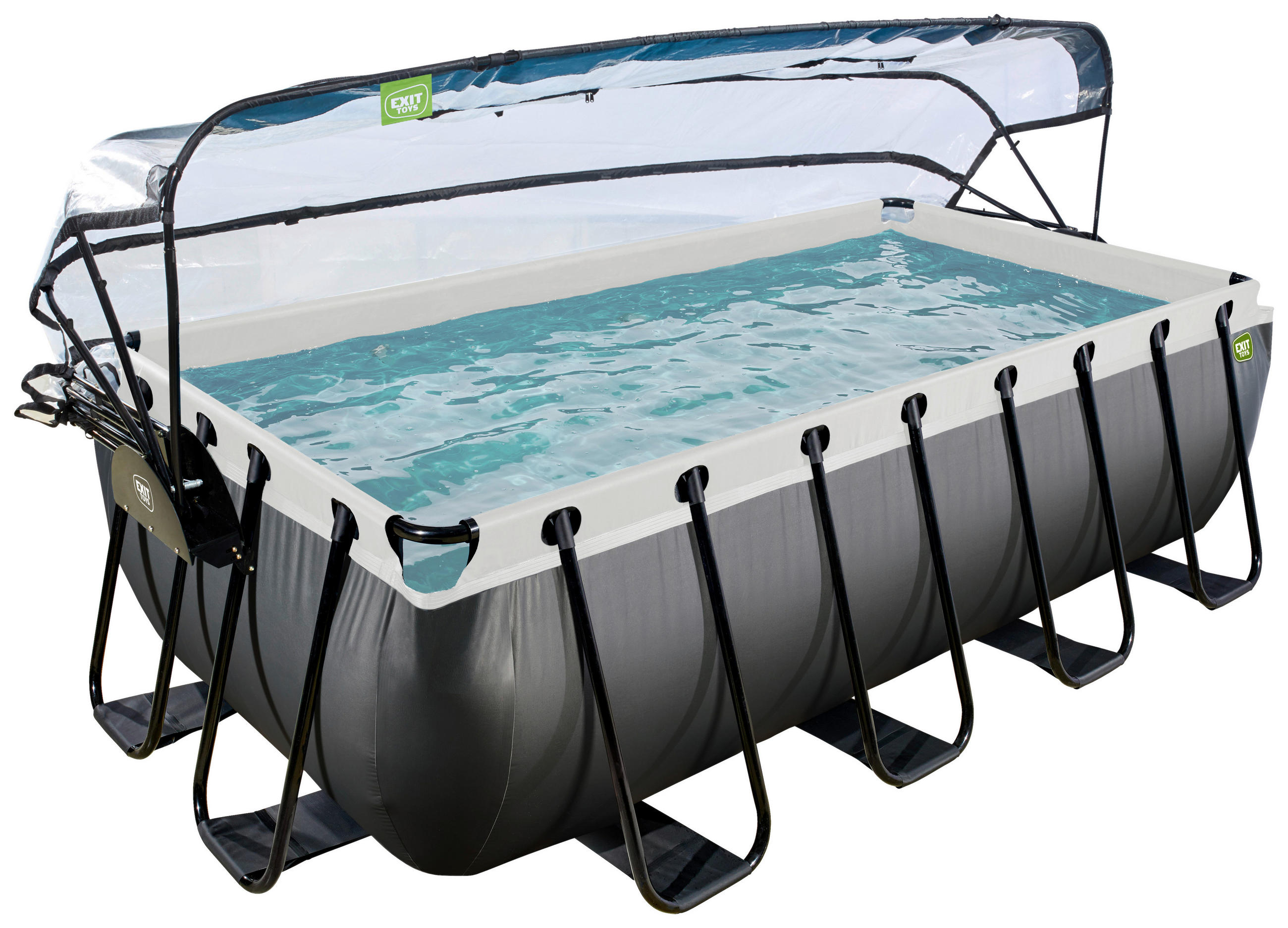 POOL 400/200/100 cm  - Anthrazit, Konventionell, Kunststoff/Metall (400/200/100cm) - EXIT Toys