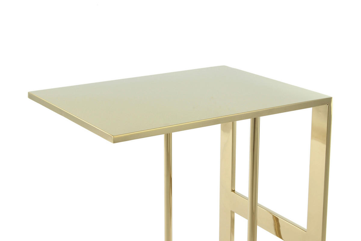 PRÍRUČNÝ STOLÍK, zlatá - zlatá, Design, kov (40/30/60cm) - MID.YOU