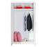 DREHTÜRENSCHRANK 2-türig Kiefer massiv Weiß - Alufarben/Weiß, LIFESTYLE, Holz/Metall (95/190/55cm) - Carryhome