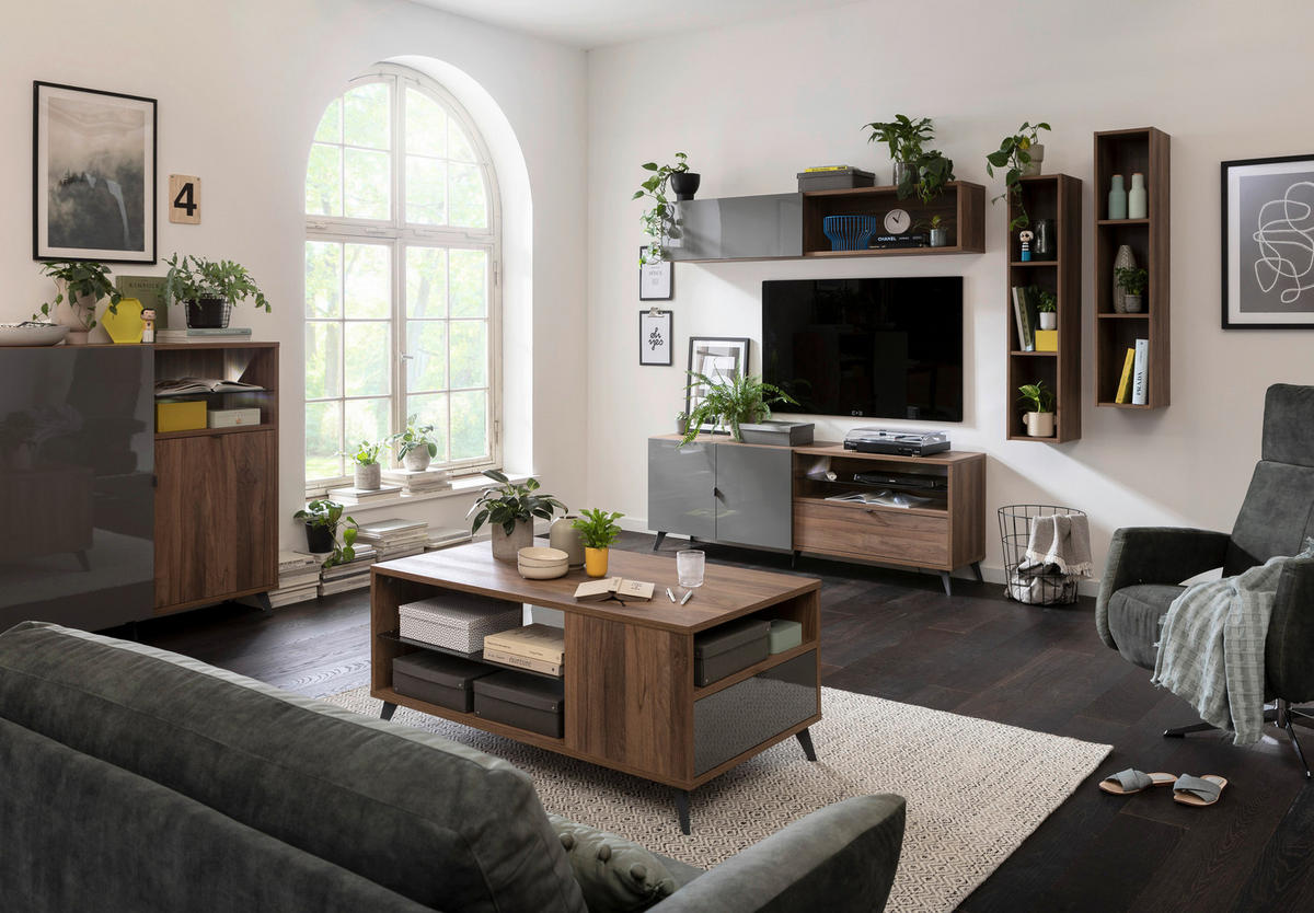 TV-ELEMENT  - Design, kovina/leseni material (179/43/64,6cm) - Carryhome