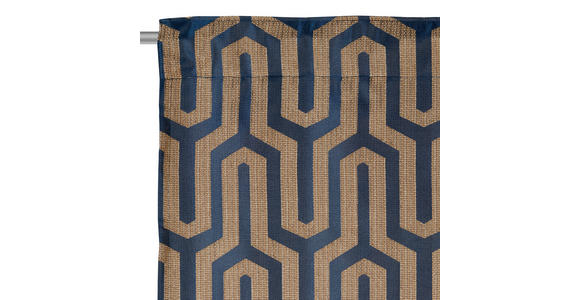 FERTIGVORHANG  blickdicht  140/245 cm   - Goldfarben/Petrol, Design, Textil (140/245cm) - Dieter Knoll