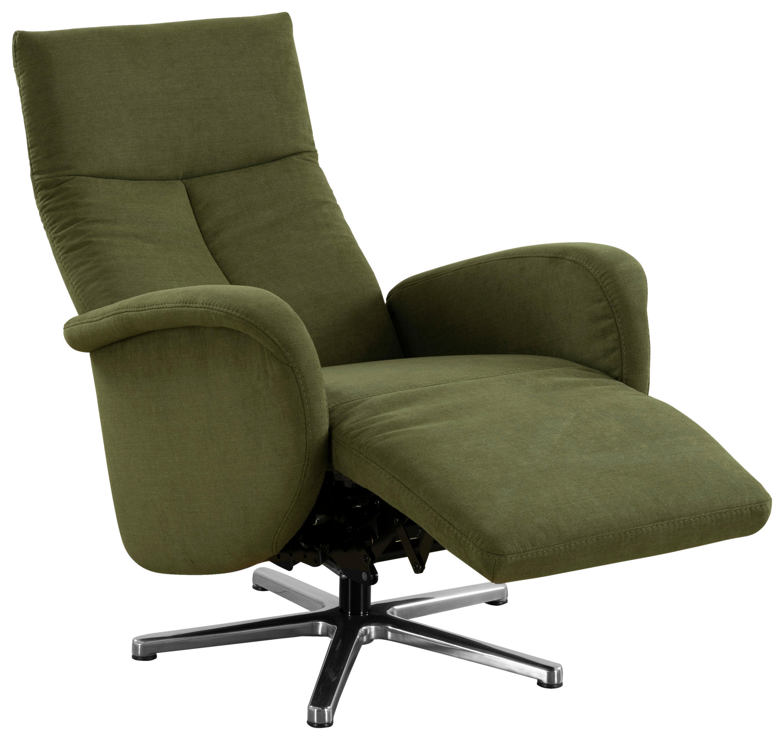DREHSTUHL Flachgewebe Olivgrün  - Chromfarben/Olivgrün, KONVENTIONELL, Textil/Metall (75/112/82cm) - Sit & More