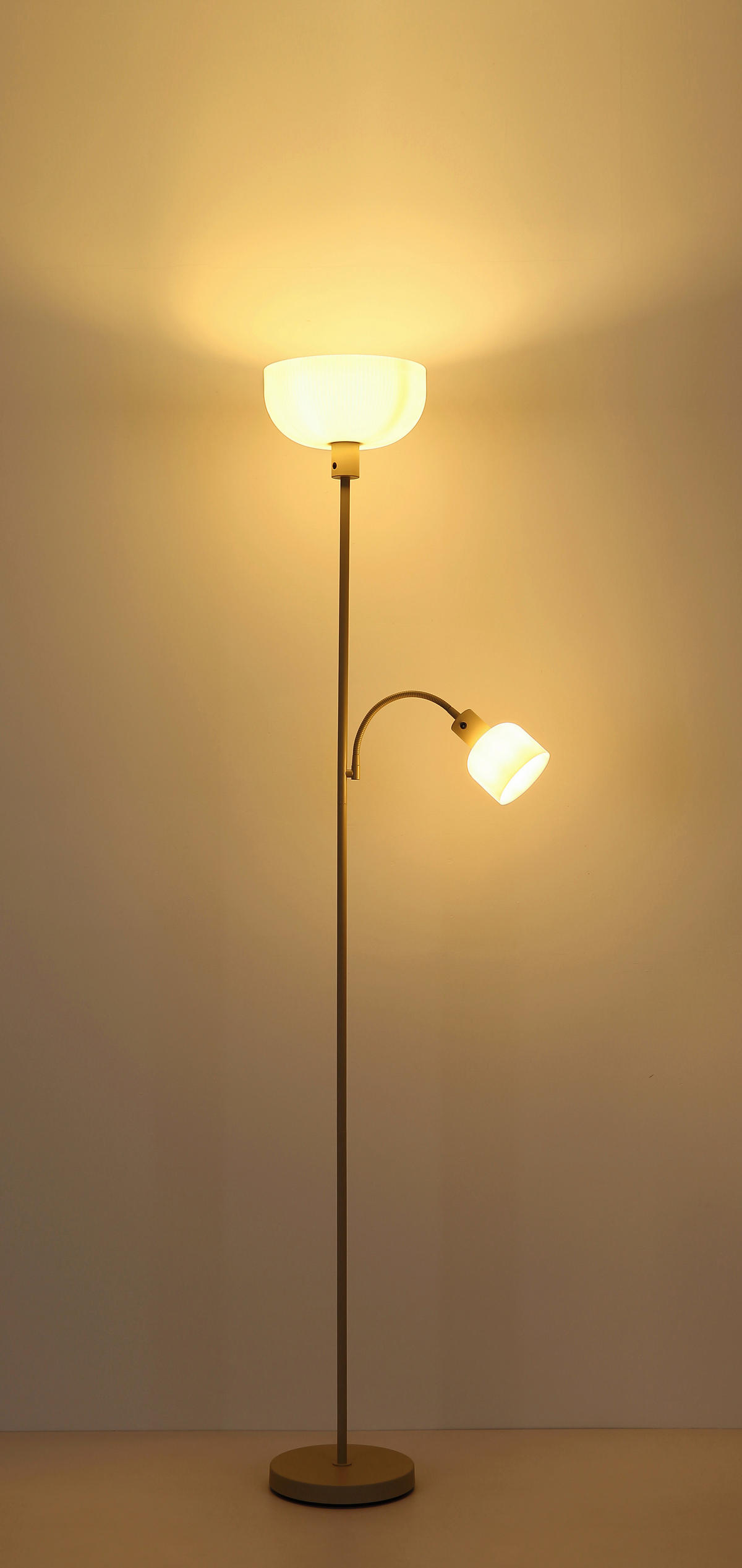 STEHLEUCHTE 26/178,7 cm    - Sandfarben/Schwarz, Design, Kunststoff/Metall (26/178,7cm) - Globo