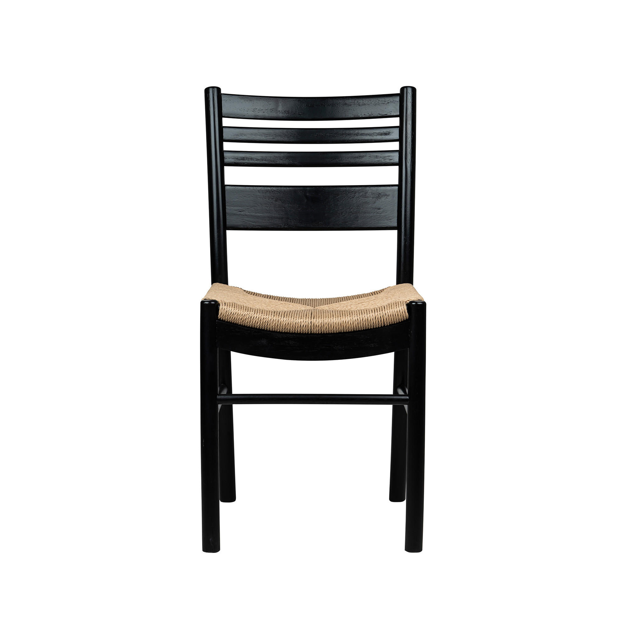 STOL  - svart/naturfärgad, Modern, trä (43/85/53cm) - Niels Andersson