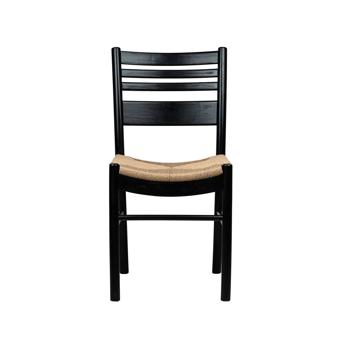 STOL  - svart/naturfärgad, Modern, trä (43/85/53cm) - Niels Andersson