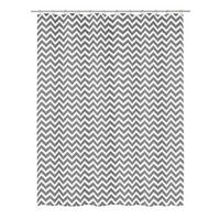 DUSCHVORHANG Zack 120/200 cm  - Schieferfarben, KONVENTIONELL, Kunststoff (120/200cm) - Kleine Wolke