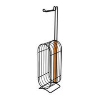 WC-PAPÍR TARTÓ  - fekete, Konventionell, fém (21/55/17cm) - Wenko
