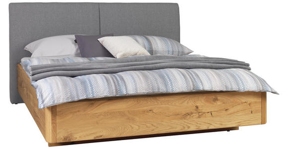 BETT 180/200 cm in Eichefarben - Eichefarben/Buchefarben, Natur, Holz/Textil (180/200cm) - Valnatura