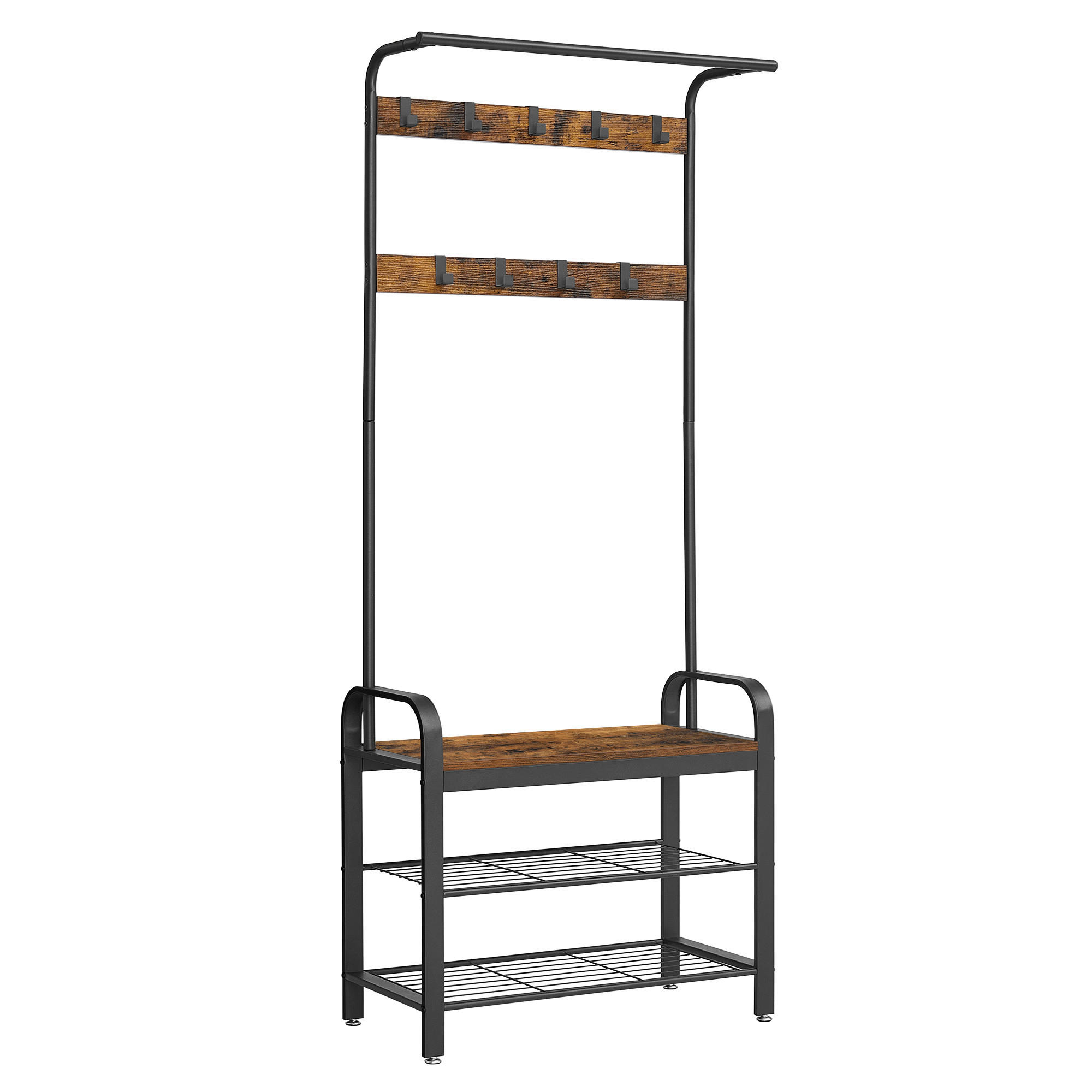 GARDEROBE  in 72/183/33,7 cm  - Schwarz/Braun, Trend, Holzwerkstoff (72/183/33,7cm) - Boxxx