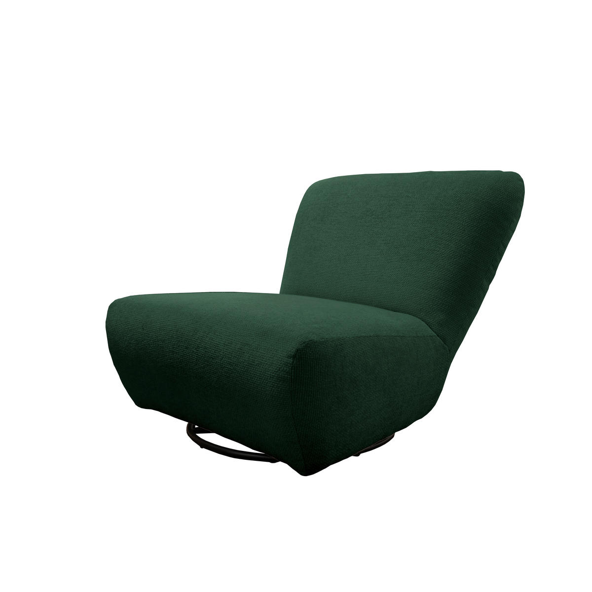 XXL-SESSEL in Mikrofaser Dunkelgrün  - Dunkelgrün/Schwarz, Trend, Textil/Metall (95/77/94cm) - Livetastic