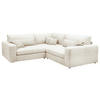 ECKSOFA  Creme Cord  - Creme/Schwarz, KONVENTIONELL, Kunststoff/Textil (248/248cm) - Carryhome
