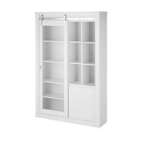 VITRINE  in Weiß, Weiß Hochglanz  - Chromfarben/Weiß Hochglanz, Design, Holzwerkstoff/Metall (133/201/38cm) - Livetastic