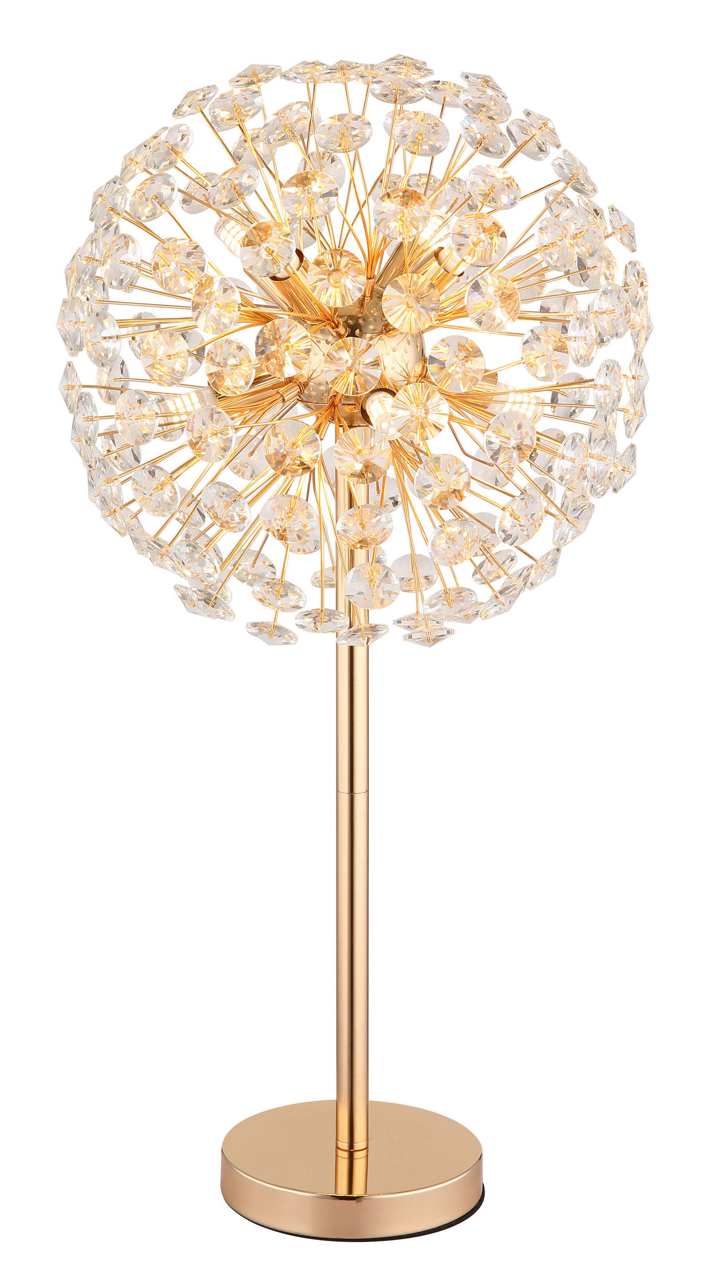 Thumbnail - Globo Kristall-Tischleuchte Katrina, Klar, Glas, F, 65 cm, CE, Wippschalter, Lampen & Leuchten, Innenbeleuchtung, Tischl...