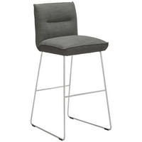 BARHOCKERMetall, Textil Grau, Edelstahlfarben, Hellgrau  - Edelstahlfarben/Hellgrau, Design, Textil/Metall (51/107/59cm) - Dieter Knoll