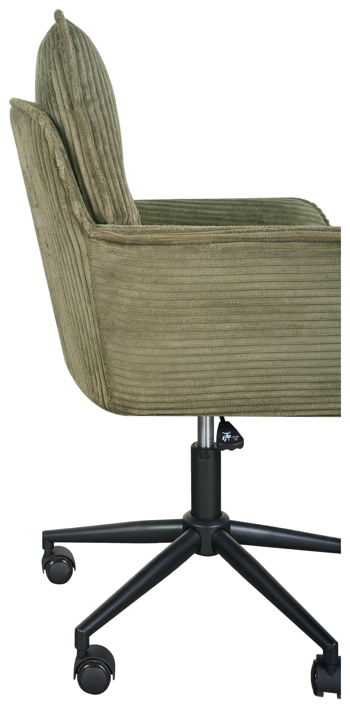 STOLICA OKRETNA  zelena, crna  metal, tekstil  - zelena/crna, Moderno, metal/tekstil (58,5/88/95/63cm) - Livetastic