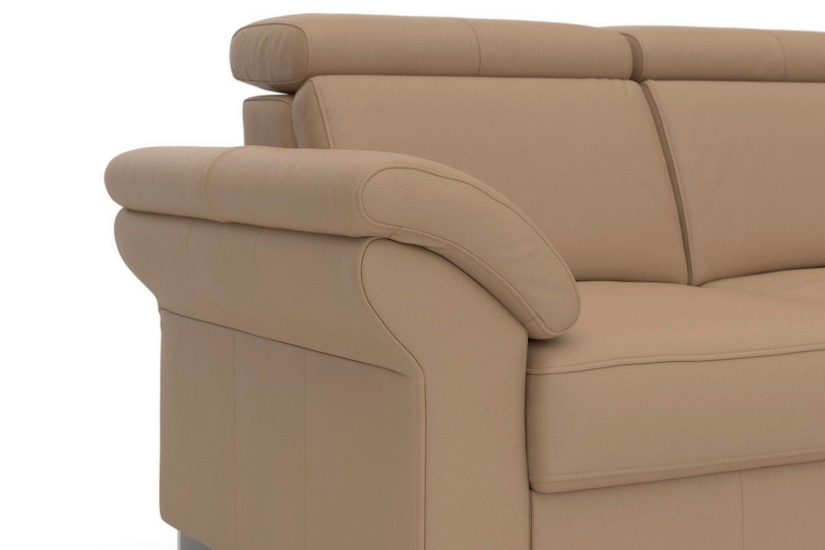 2-SITZER-SOFA ARNGAST E Cappuccino Echtleder  - Chromfarben/Cappuccino, Basics, Leder/Textil (156/84/93cm) - Sit & More