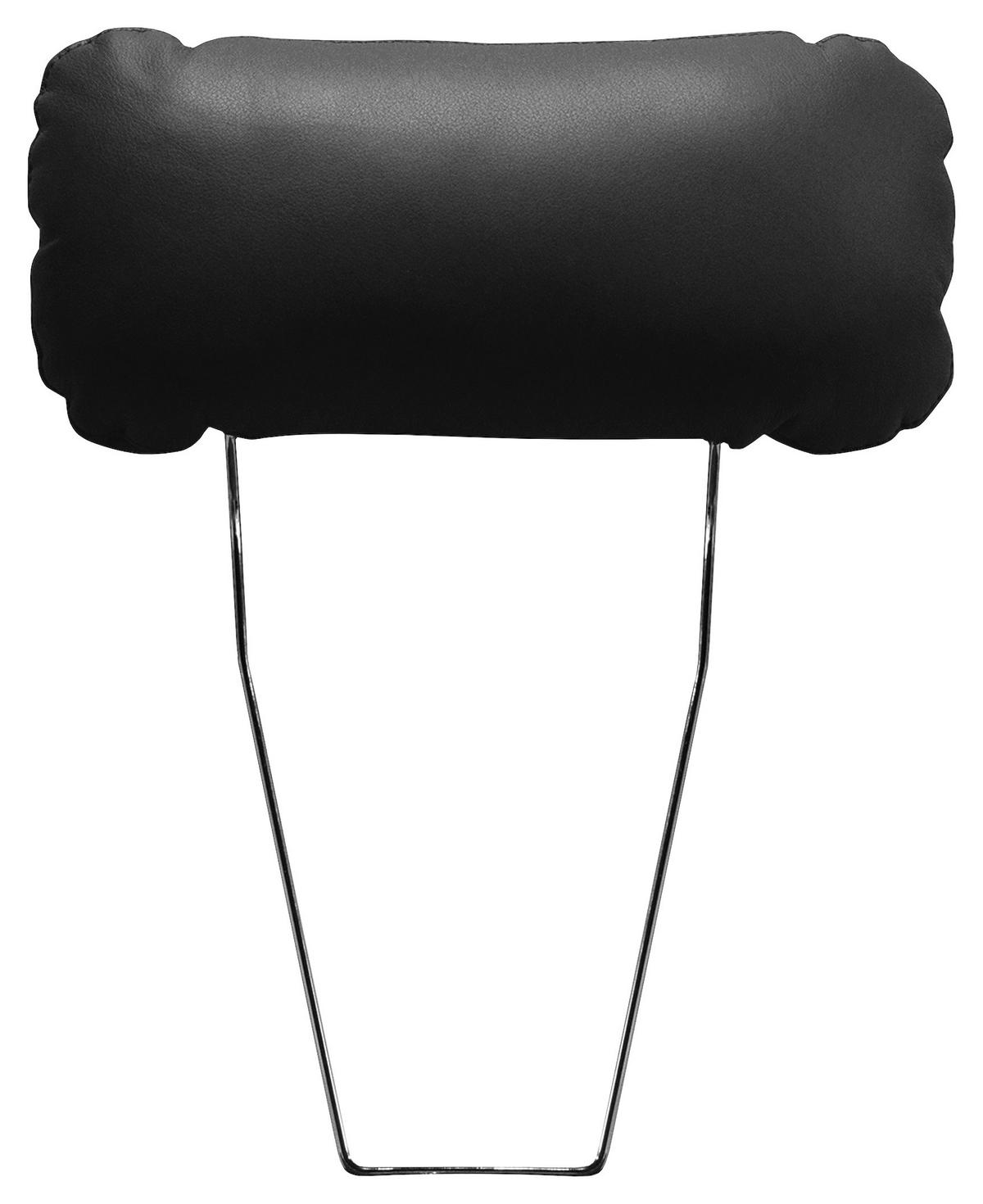 KOPFSTÜTZE - Schwarz, Design, Leder/Textil (43/18/15cm) - Livetastic