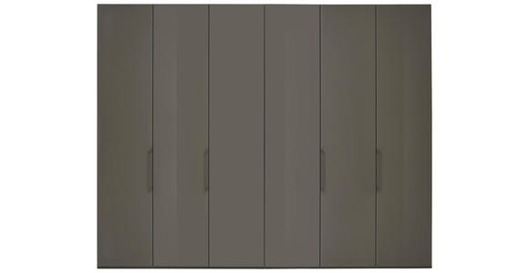 DREHTÜRENSCHRANK in Graubraun - Graubraun, KONVENTIONELL, Glas/Holzwerkstoff (300/216/58cm) - Dieter Knoll
