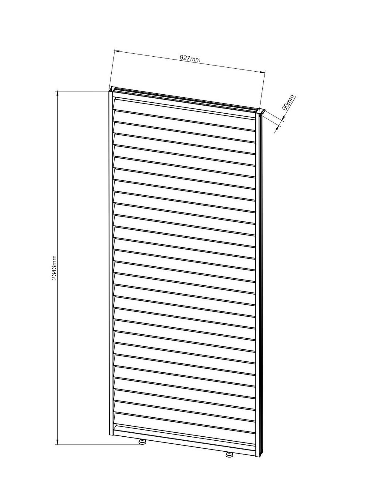 BOČNÁ STENA PERGOLY velikost: 92,5/234/4 cm - antracitová, Basics, kov (92,5/234/4cm) - Gardenson
