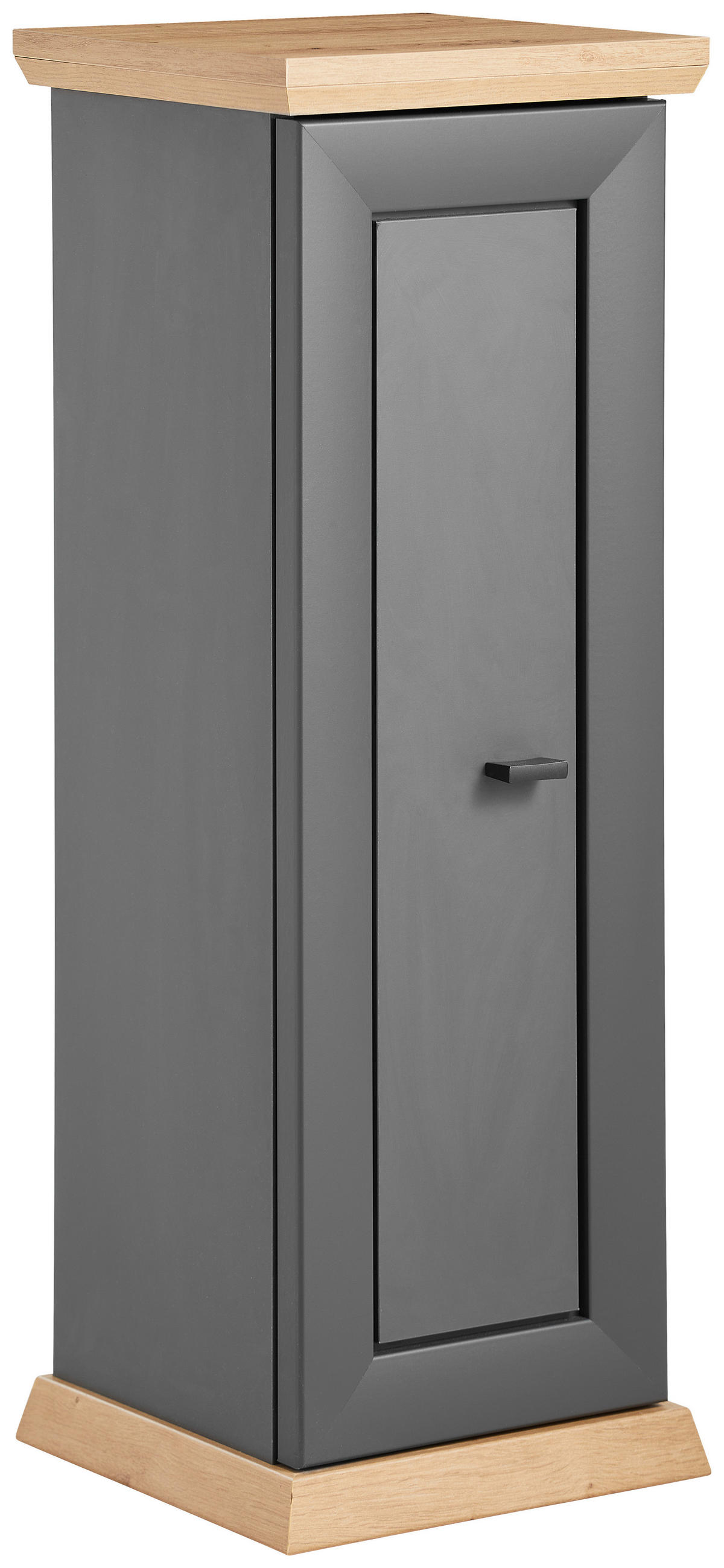 STOJAN NA KVĚTINY, antracitová, dub artisan - antracitová/dub artisan, Lifestyle, kompozitní dřevo (30/30/85cm) - Hom`in