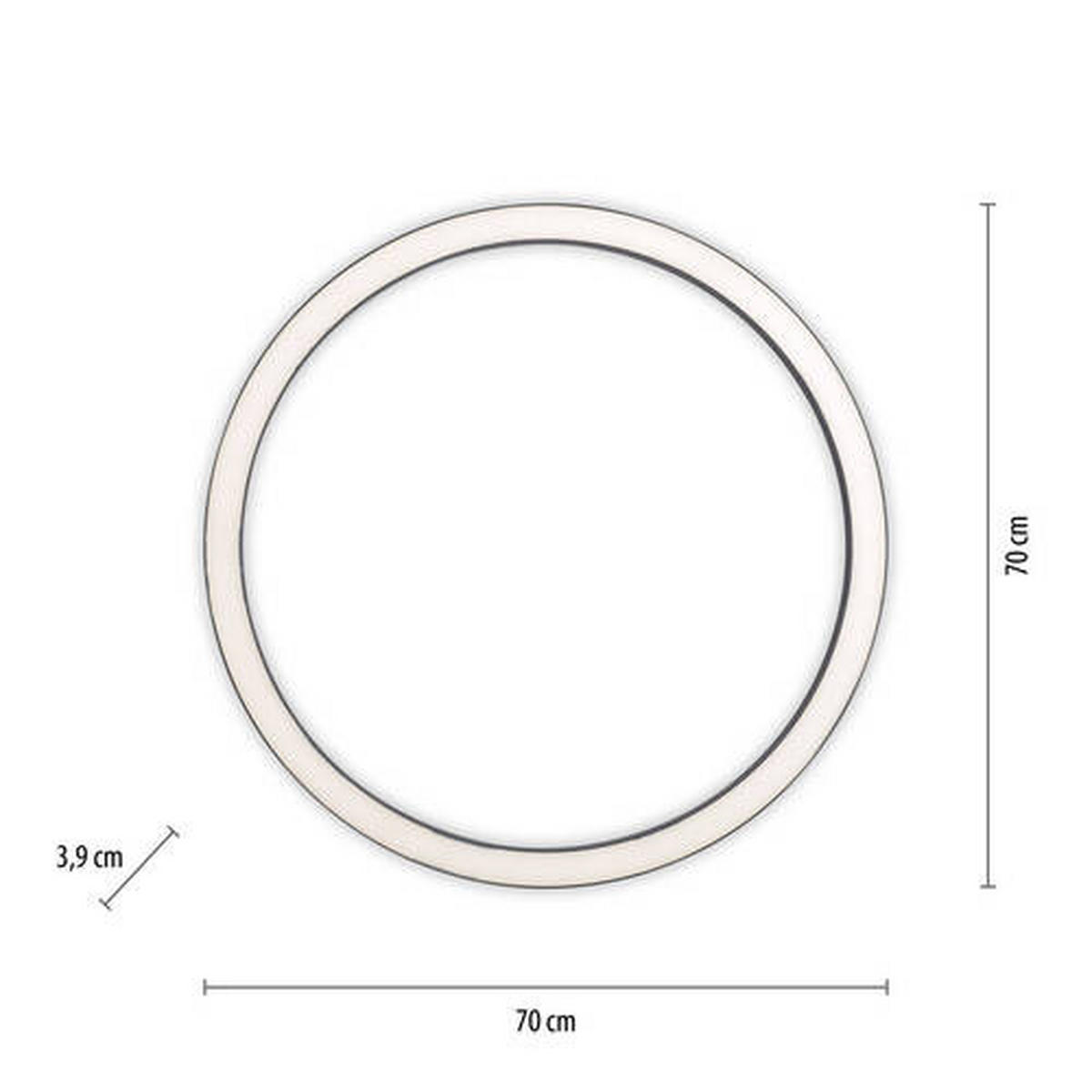 LED-DECKENLEUCHTE Pure-Lines 70/70 cm   - Anthrazit, Basics, Kunststoff/Metall (70/70cm) - Neuhaus PURE