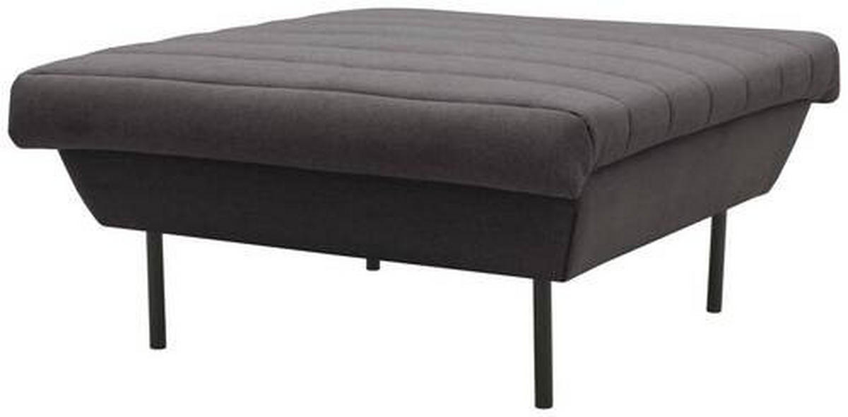 HOCKER Anthrazit  - Anthrazit/Schwarz, Design, Textil/Metall (90/45/105cm) - LOOKS by W.Joop