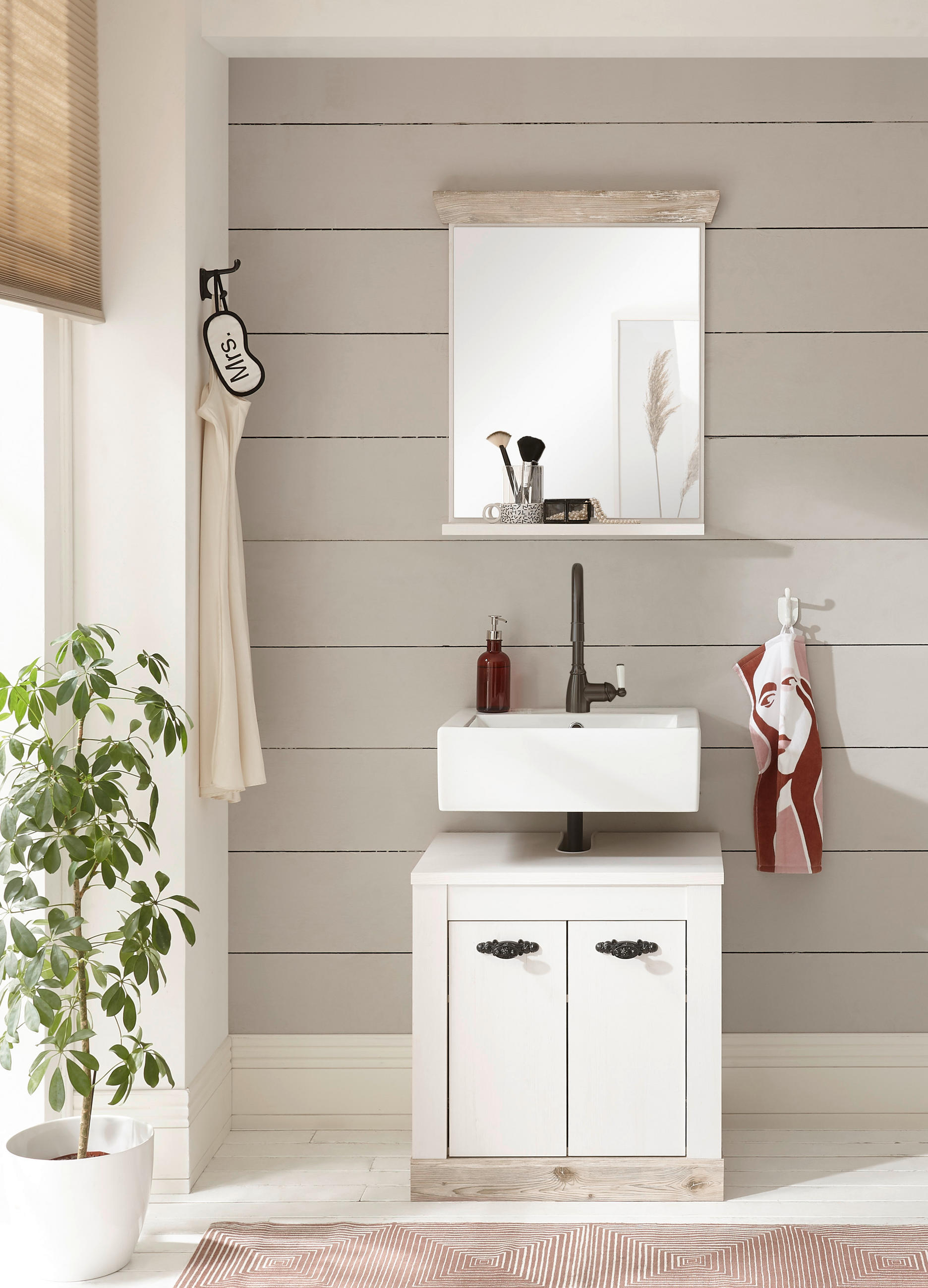 BADEZIMMER  in  - Pinienfarben, Design (60/200/46cm) - MID.YOU