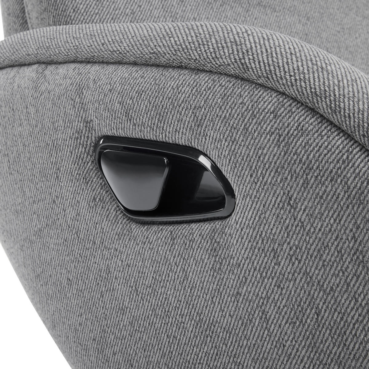 RELAXSESSELSET in Textil Grau  - Schwarz/Grau, Design, Textil/Metall (77/107/75cm) - Livetastic