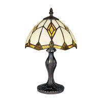 ASZTALI LÁMPA - barna/többszínű, Basics, Üveg/fém (35.5/20.5/20.5cm)