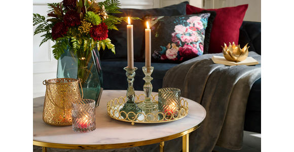 KERZENHALTER - Goldfarben, Trend, Metall (20cm) - Ambia Home