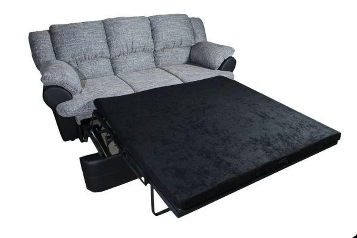 SJEDEĆA GARNITURA tekstil  siva, crna   - siva/crna, Design, drvni materijal/tekstil (210/95/90cm) - Cantus