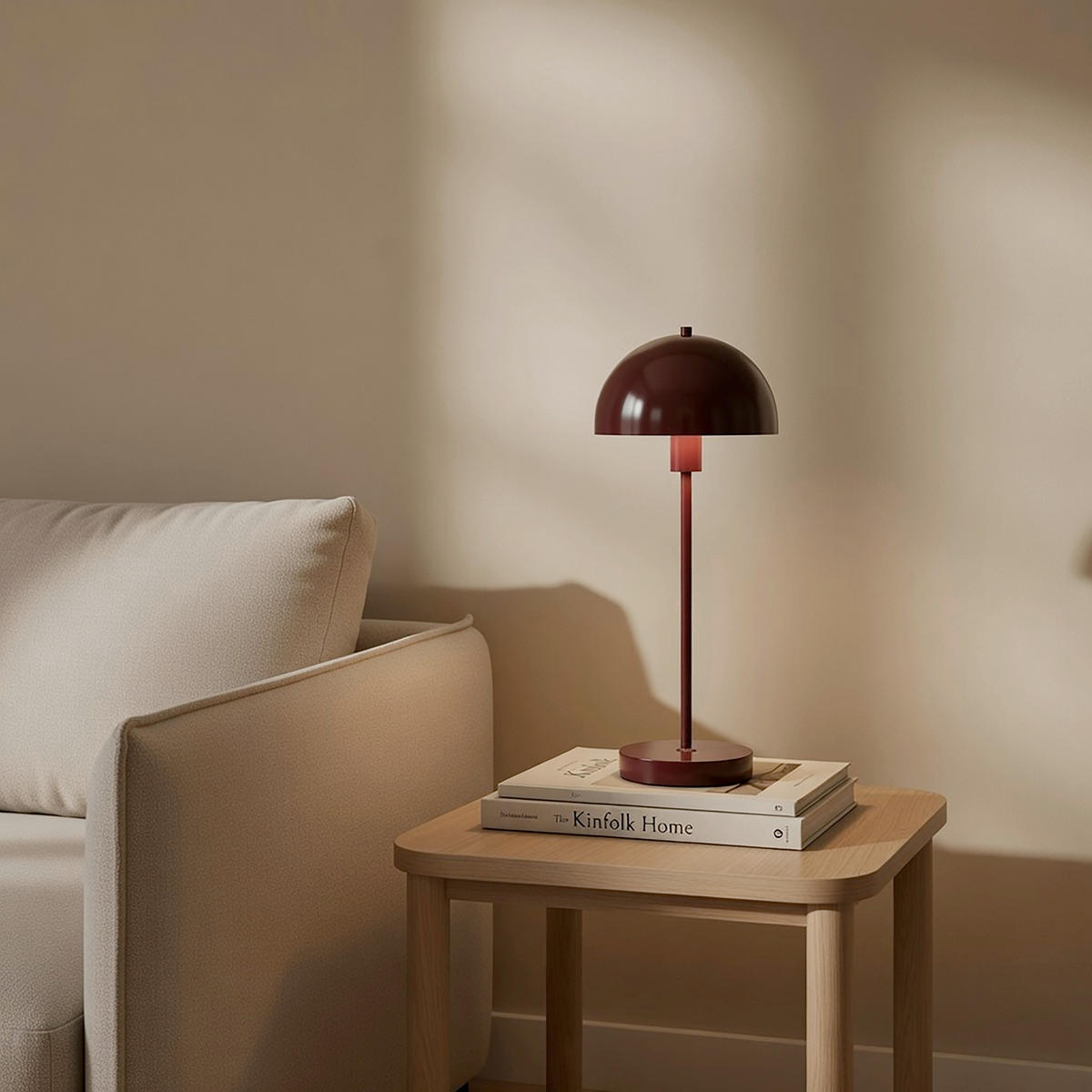 TISCHLEUCHTE Vienda 20/50 cm  - Bordeaux, Basics, Metall (20/50cm) - Belid