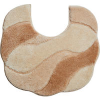 WC-VORLEGER Weiß, Beige 50/55 cm  - Beige/Weiß, Basics, Kunststoff/Textil (50/55cm) - Grund