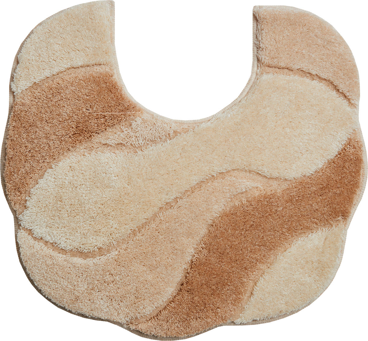 WC-VORLEGER Weiß, Beige 50/55 cm  - Beige/Weiß, Basics, Kunststoff/Textil (50/55cm) - Grund