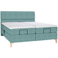 BOXSPRINGBETT 200/200 cm  in Petrol  - Eichefarben/Petrol, KONVENTIONELL, Holz/Textil (200/200cm) - Voleo