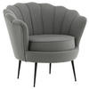 SESSEL in Grau, Schwarz  - Schwarz/Grau, Design, Textil/Metall (83/76/77cm) - Livetastic